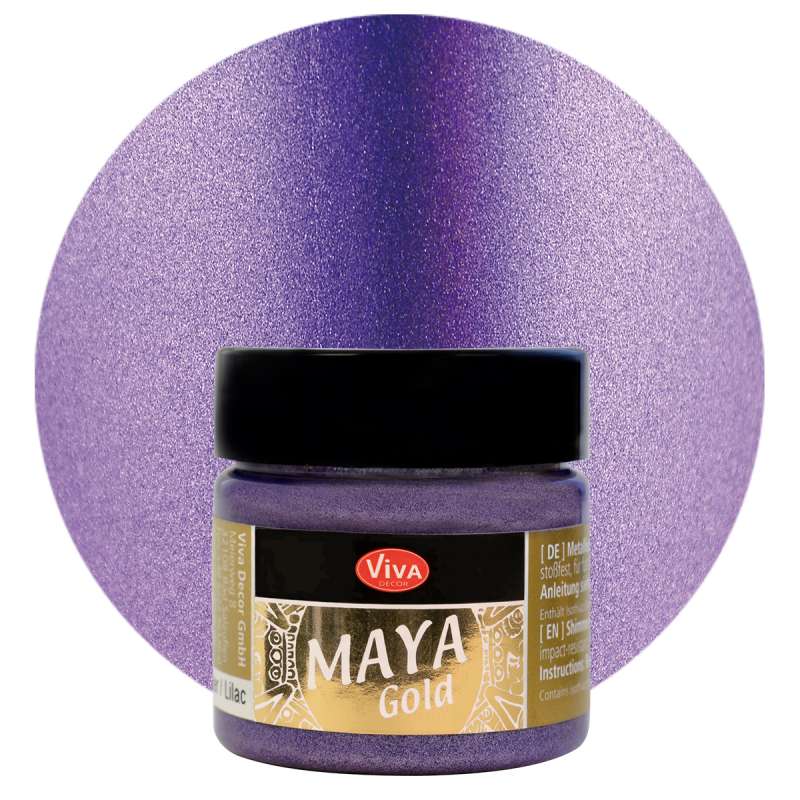 Mirdzoša metāliska krāsa VIVA Maya Gold 45ml-Lilac