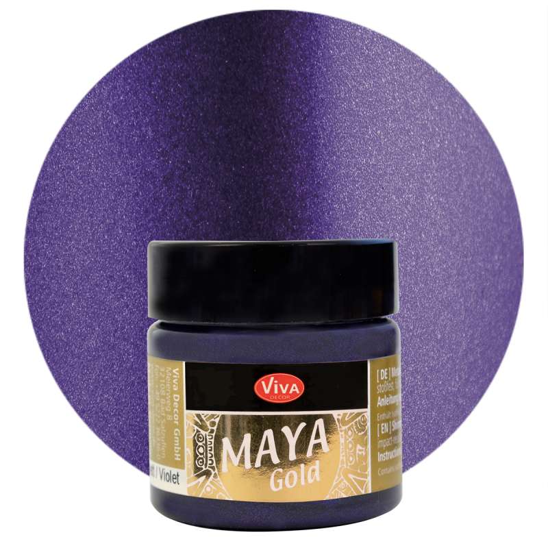 Блестящяя металлическая краска VIVA Maya Gold 45мл - Violet