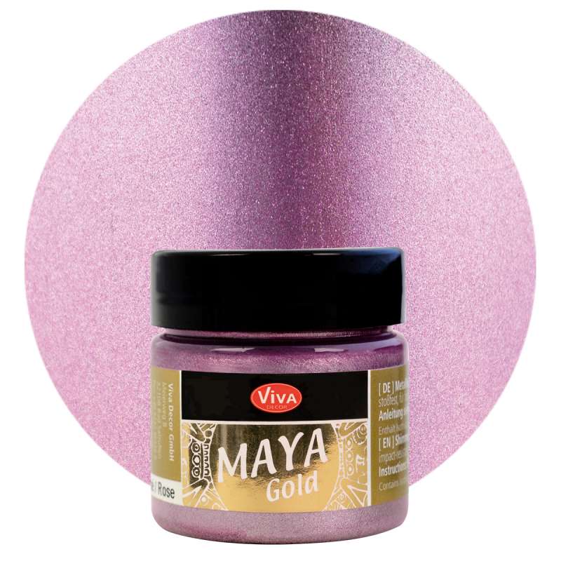 Блестящяя металлическая краска VIVA Maya Gold 45мл- Rose
