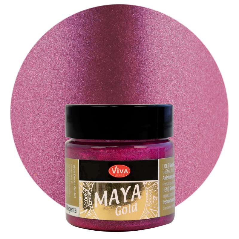 Блестящяя металлическая краска  VIVA Maya Gold 45мл - Magenta