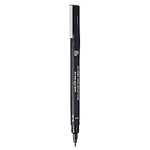 Marķieris UNI PIN Brush melns