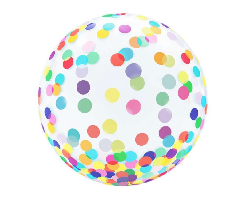 Foliētais balons 18Konfetti (krāsains)