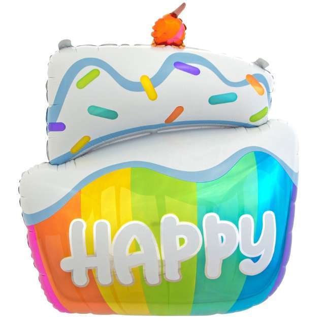 Фольгированный шар 60см "Happy Cake"
