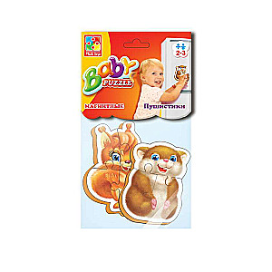 Mīkstie magnētiskie puzles (Baby puzzle) - Pūkainīši