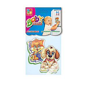 Mīkstie magnētiskie puzles (Baby puzzle) - Mājdzīvnieki