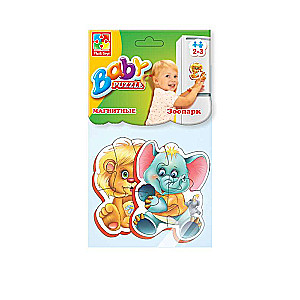 Mīkstie magnētiskie puzles (Baby puzzle) - Zoodārzs