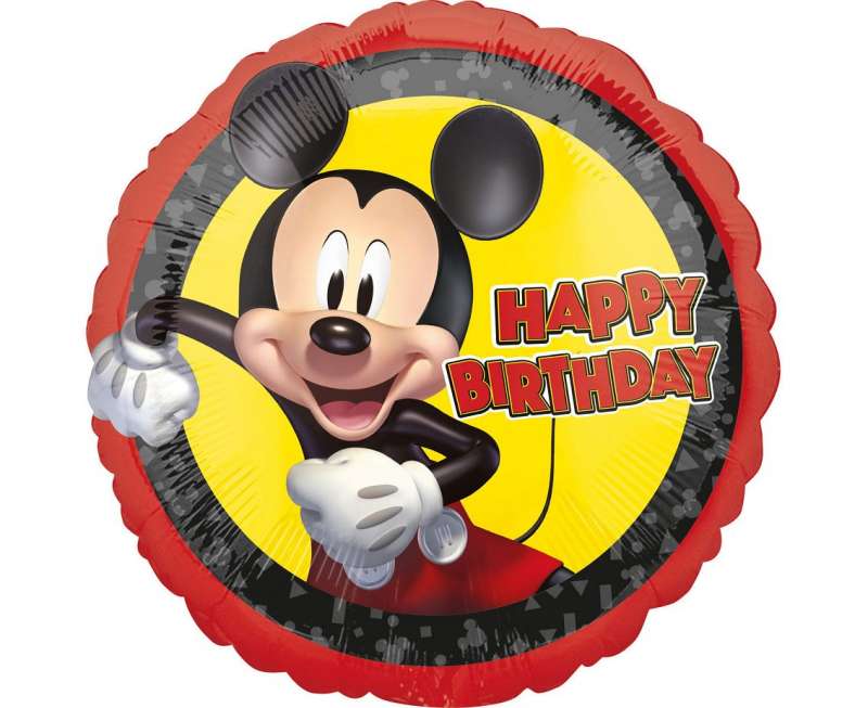 Фольгированный шар 18" Birthday Mickey Mouse"
