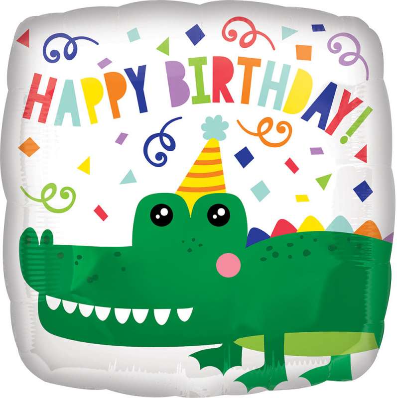 Фольгированный шар 18 "Aligators Happy Birthdau"