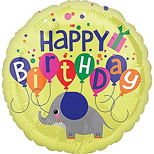 Folijas balons 18 Birthday Elephant