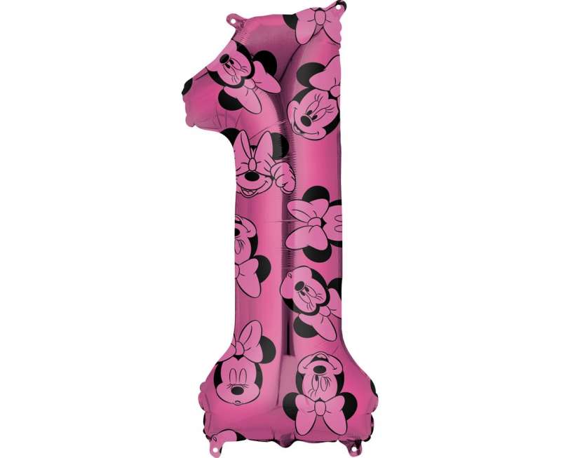 Фольгированный шар 66см "Nr.1 Mickey Mouse" розовый
