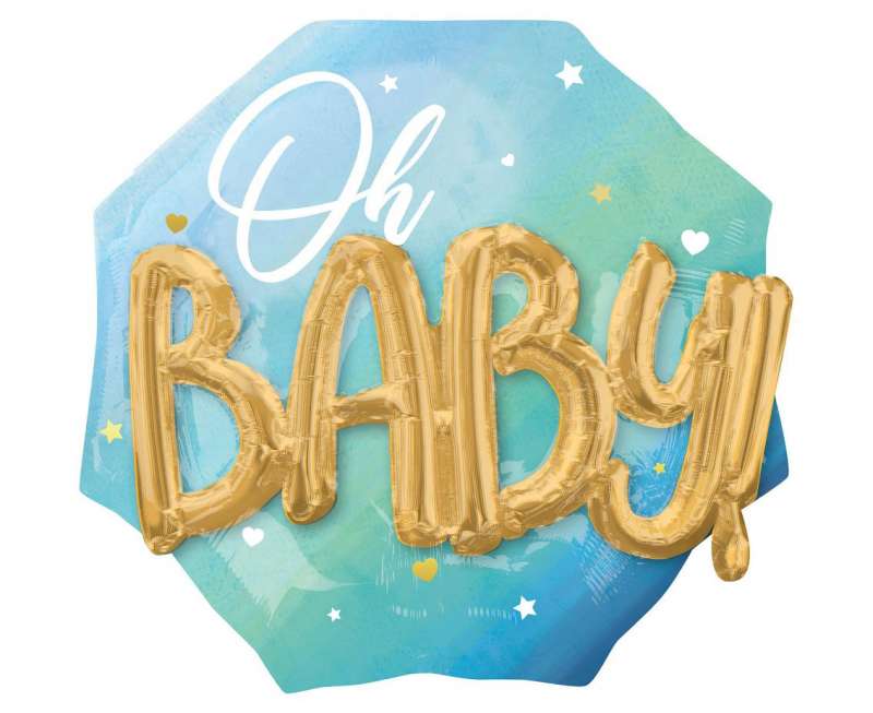 Foliētais balons 3D 76x71cm Blue Beby Boy