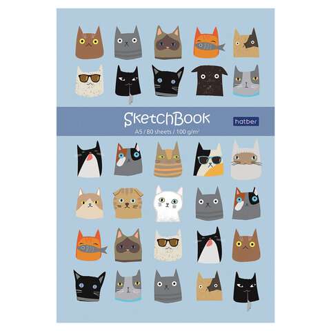 SketchBook biznesa piezīmju grāmatiņa - CATS. 80l A5 