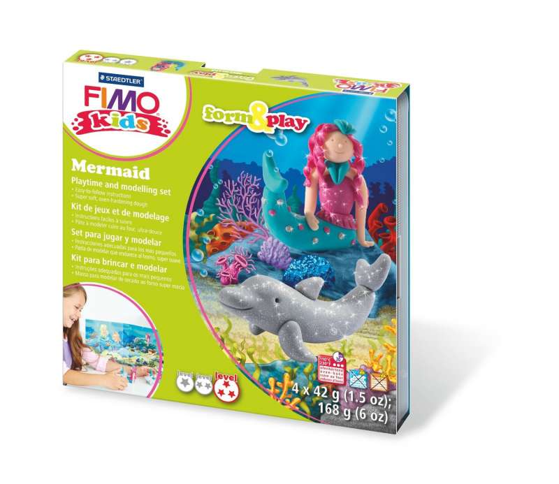 Набор полимерной глины FIMO "Mermaid", 4 цвета x 42г.