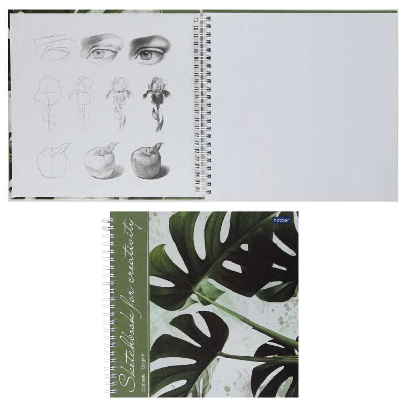 SketchBook 60L A4f - Tropiskās lapas