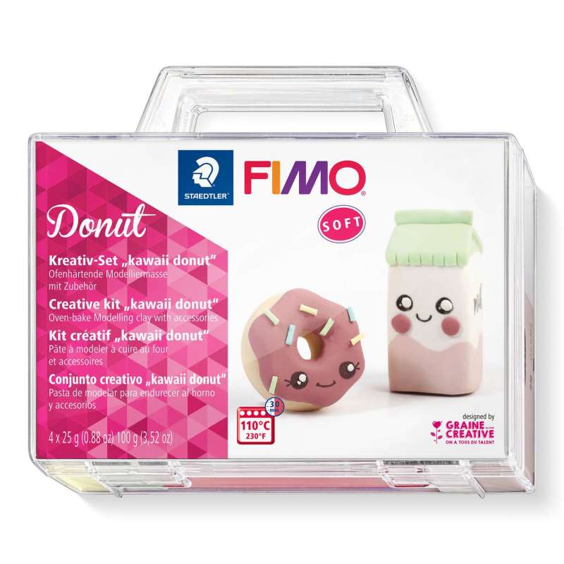 Набор полимерной глины для творчества FIMO "Donut", 4 цвета