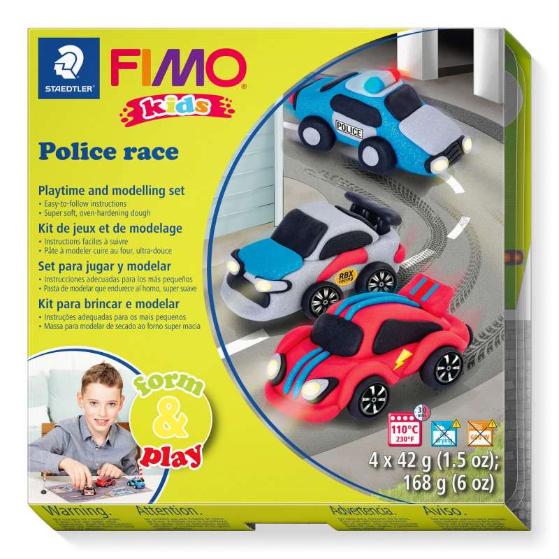 Набор полимерной глины для творчества FIMO "Race", 4 цвета x 42г.
