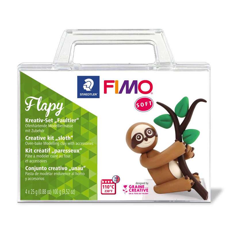 Набор полимерной глины для лепки FIMO "Flapy", 4 цвета