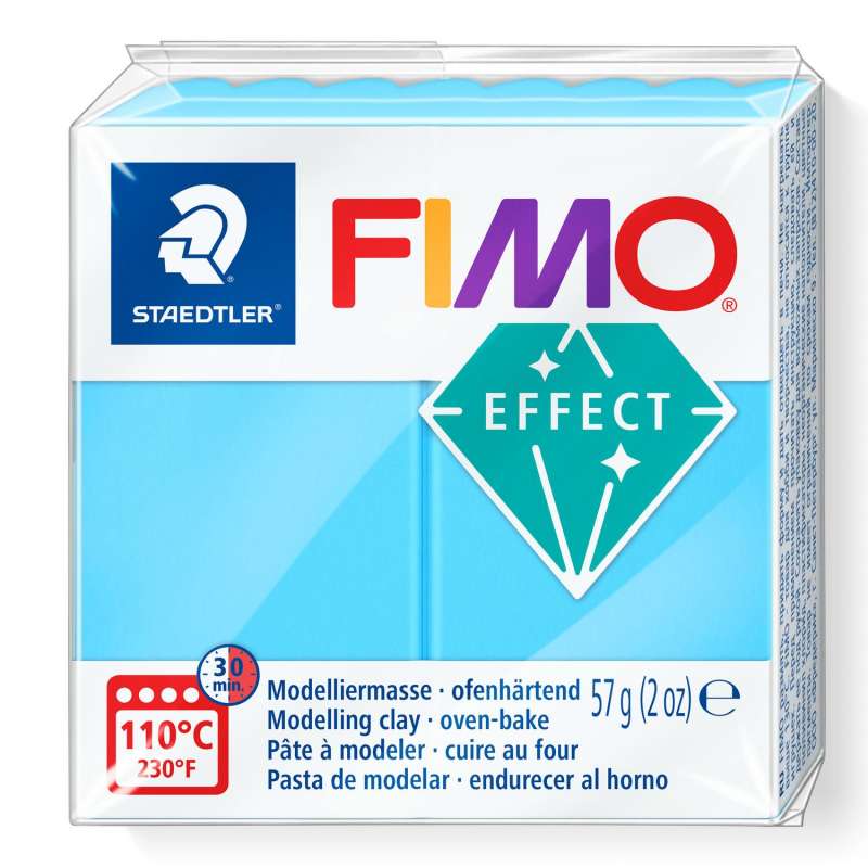 Cietējoša modelēšanas masa FIMO EFFECT, 57g, Neon zila