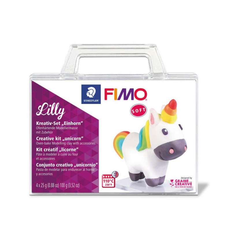 Набор полимерной глины для лепки  FIMO "Lilly", 4 цвета