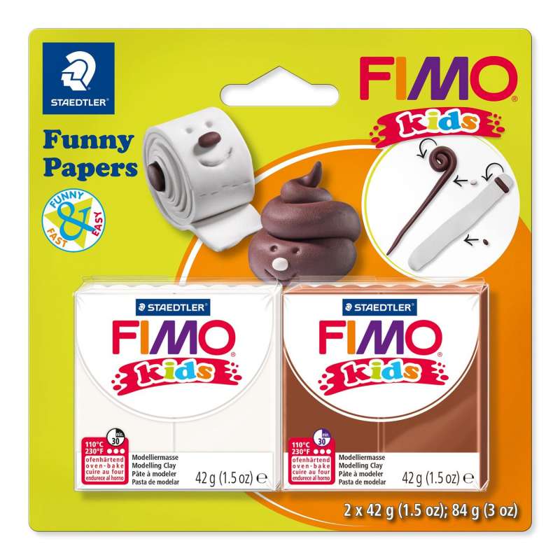 Набор полимерной глины для лепки FIMO "Fanny Papers", 2 цвета