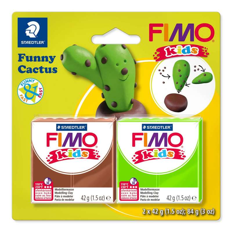 Набор полимерной глины для лепки FIMO "Cactus", 2 цвета