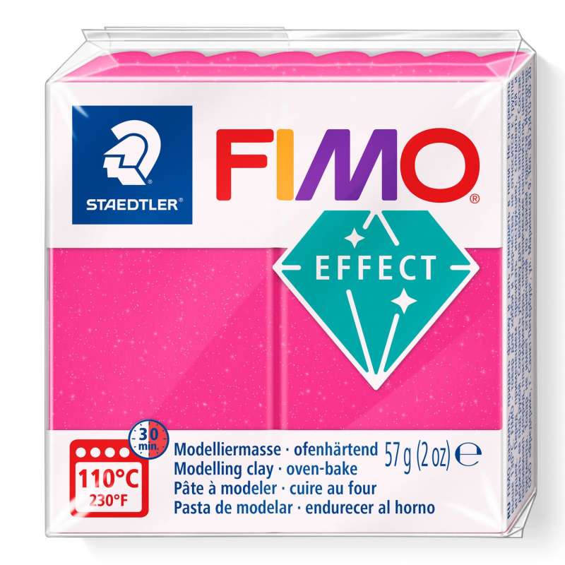 Cietējoša modelēšanas masa FIMO EFFECT, 57 g, rozā