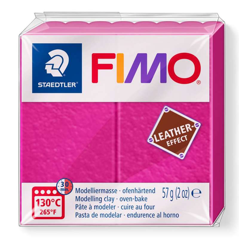Полимерная глина Fimo LEATHER effect, 57 г., ягодный