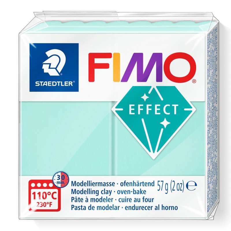 Cietējoša modelēšanas masa FIMO EFFECT, 57g,piparmētra
