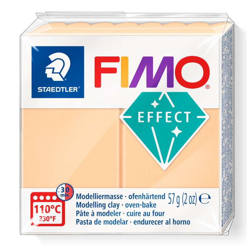 Cietējoša modelēšanas masa FIMO EFFECT, 57g,persiku