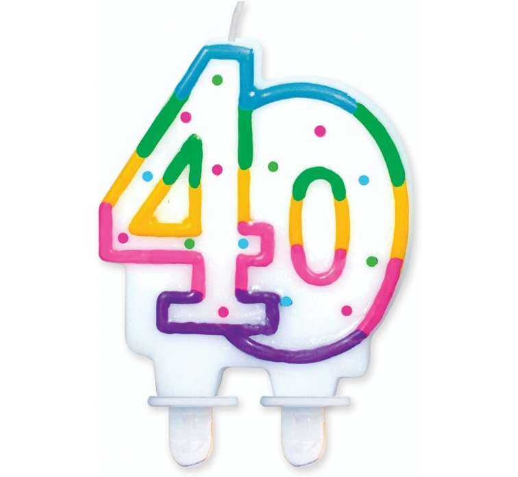 Свеча для торта "40" 