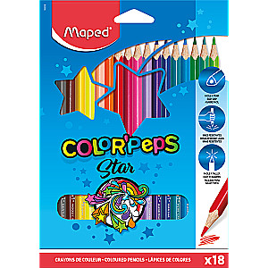 Zīmuļkrāsas MAPED Color'Peps 18kr.