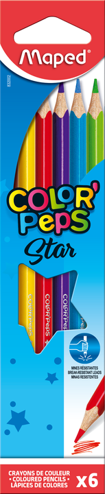 Zīmuļkrāsas MAPED "Color'Peps" 6krāsas