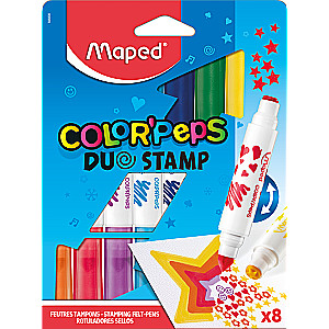 Flomāsteri MAPED Color'peps DuoStamp 8 krāsas