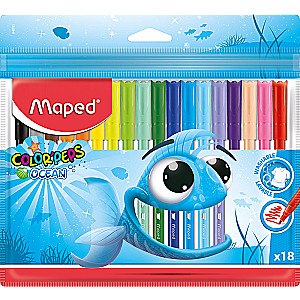 Flomasteri MAPED Ocean 18 krāsas