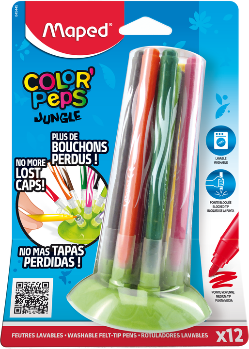 Фломастеры MAPED ColorPeps Jungle Innovation 12 цветов