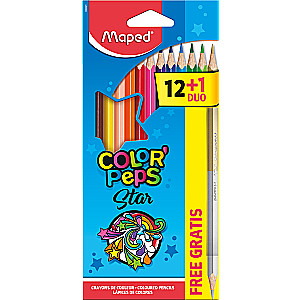 Krāsainie zīmuļi MAPED ColorPeps 12kr.+1 DUO