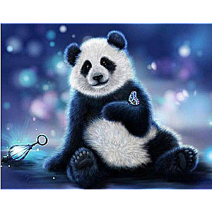 Dimanta mozaīka PANDAS, audekls 25x30 cm