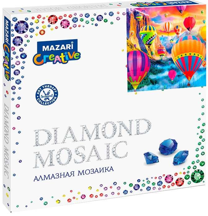 Dimanta mozaīka 30x30 cm (rāmis 28.8x28.8 cm) Gaisa baloni 2