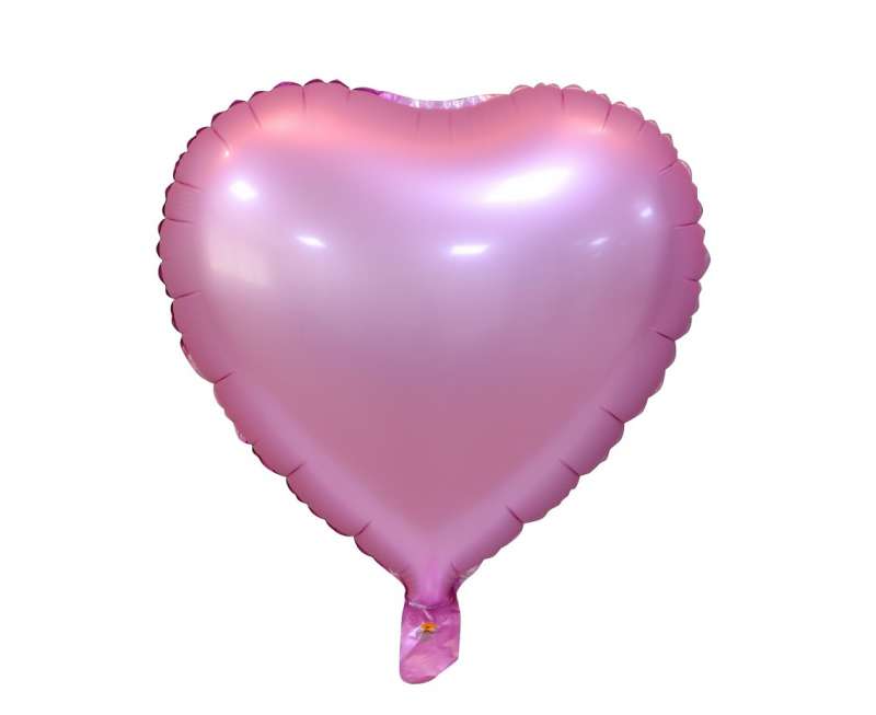 Foliētais balons Sirds rozā matēts 18