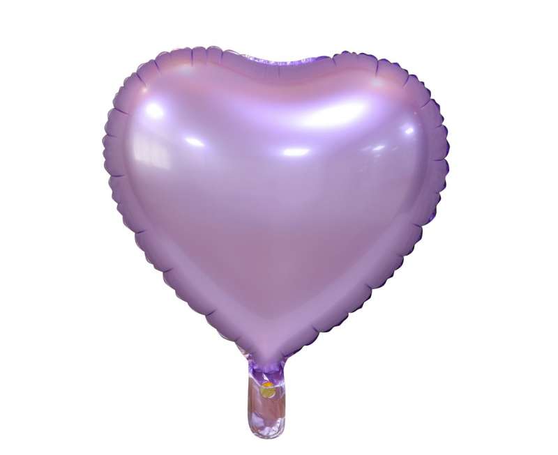 Фольгированный шар "Сердце сиреневое матовое" 18"