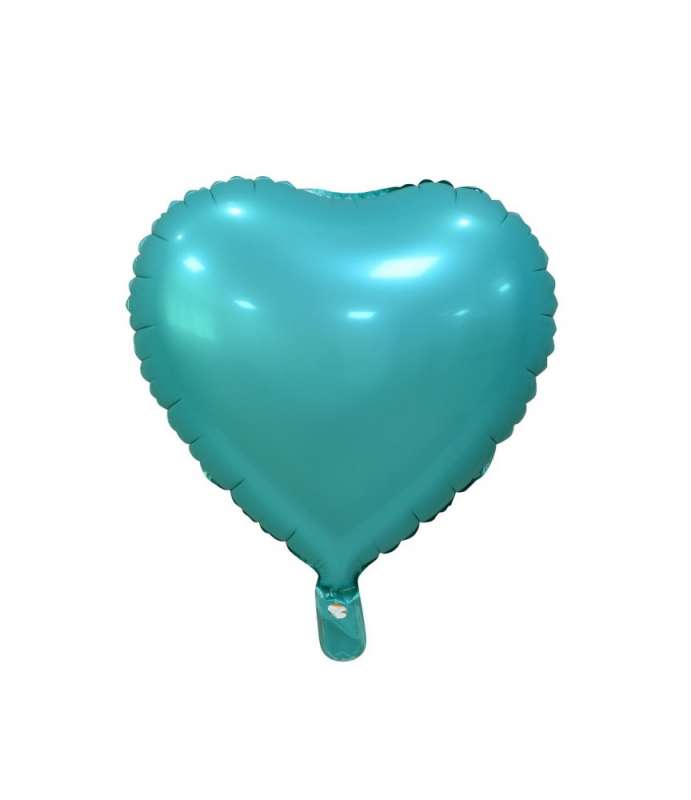 Фольгированный шар "Сердце Бирюзовое матовое" 18"
