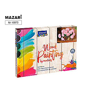 Glezna krāsošanai pēc numuriem uz koka 40x50 cm PIONI VAZĀ