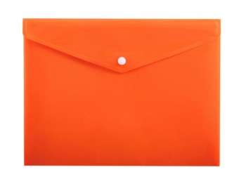 Папка-конверт с кнопкой А4 оранжевая
