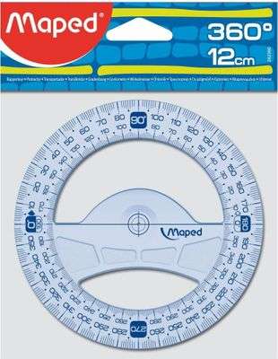 Транспортир MAPED Geometric 360°-12 cm