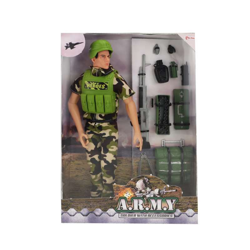 Кукла-солдатик с аксессуарами