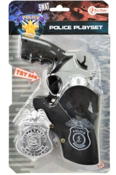 Игрушечный полицейский пистолет с аксессуарами