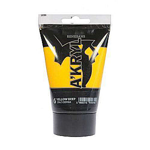 Akrila krāsa Nr.6, 100ml, (DZIĻĀ DZELTENA)