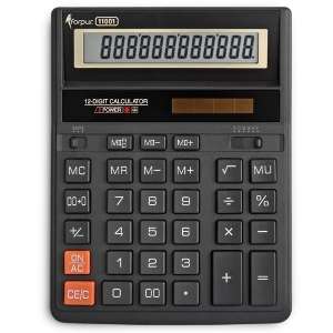 Калькулятор FORPUS  205х159х27мм, черный