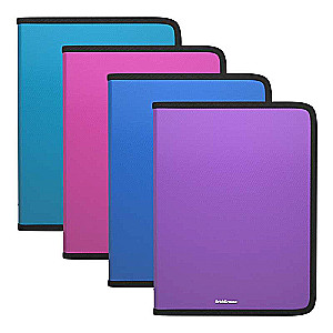 Somu mapes ar rāvējslēdzēju plastmasas ErichKrause Diagonal Vivid, A4+, assorti