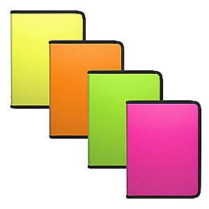 Somu mapes ar rāvējslēdzēju plastmasas ErichKrause Diagonal Neon, A5+, assorti